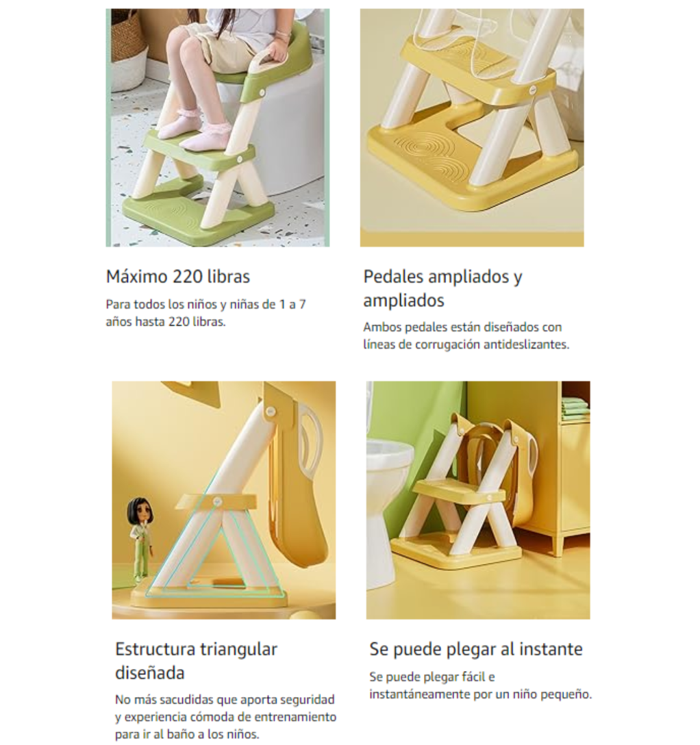 Asiento Adaptador Escalera Inodoro Niños